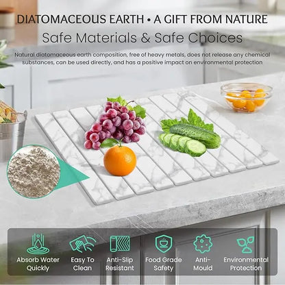 Large Diatomaceous Earth Dish Drying Mat