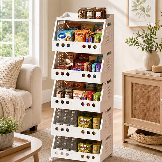 2-5 Tier Stackable Rolling Cart