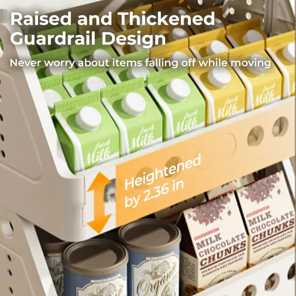 2-5 Tier Stackable Rolling Cart