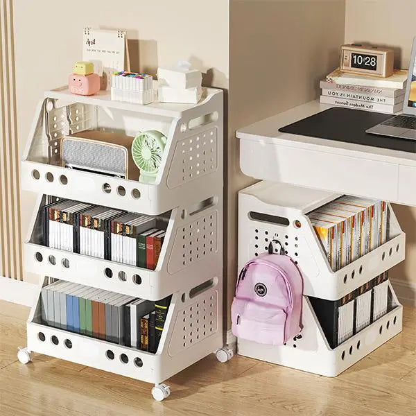 2-5 Tier Stackable Rolling Cart