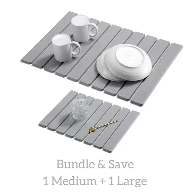 Large Diatomaceous Earth Dish Drying Mat