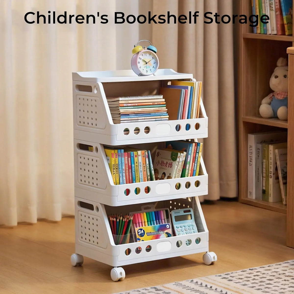 2-5 Tier Stackable Rolling Cart
