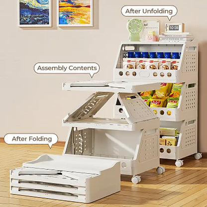 2-5 Tier Stackable Rolling Cart